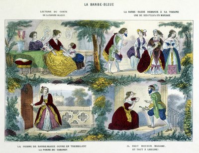 Blaubart - in „Historiettes naïves et enfantines“ von Perrault, ed. Haguenthal von French School