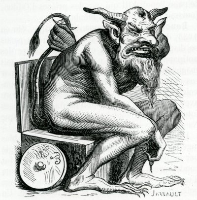 Belphegor, Illustration aus dem Dictionnaire Infernal von Jacques Albin Simon Collin de Plancy von French School