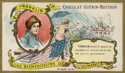 Benjamin Franklin, amerikanischer Wissenschaftler, Erfinder und Politiker von French School