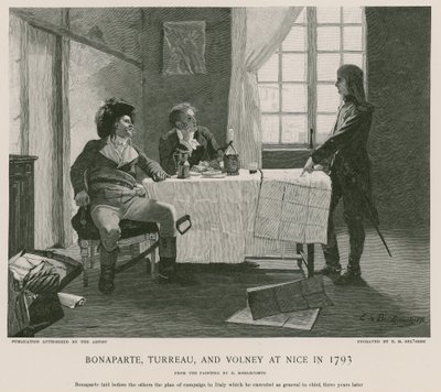Bonaparte, Turreau und Volney in Nizza 1793 von French School