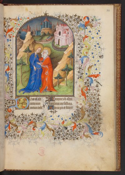 Stundenbuch, Add MS 32454 f.22r, Frankreich von French School