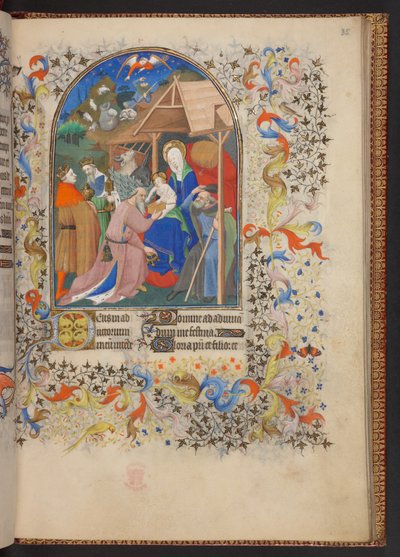 Stundenbuch, Add MS 32454 f.35r, Frankreich von French School