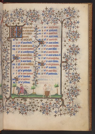 Stundenbuch, Add MS 32454 f.4r, Frankreich von French School