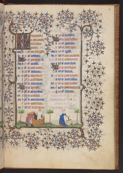 Stundenbuch, Add MS 32454 f.6r, Frankreich von French School