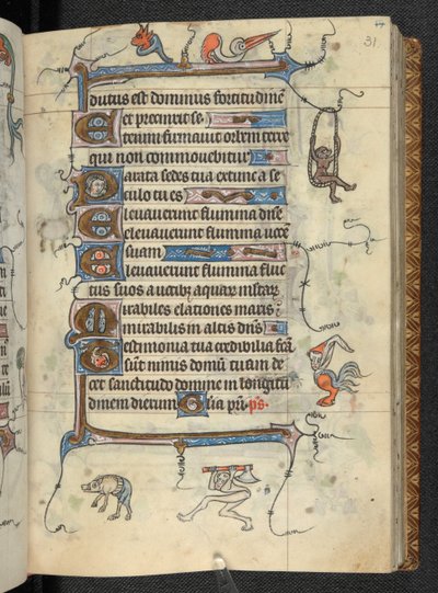 Stundenbuch, Gebrauch von St. Omer, Add MS 36684, f.31r, ca. 1318-25 von French School