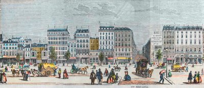 Boulevard Saint-Denis Südseite - Rue Saint Martin - Gravur in „Tableau-de-Paris“ von Edmond Texier 1852 von French School