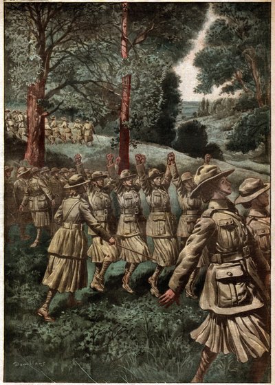 Britische Soldatinnen von French School