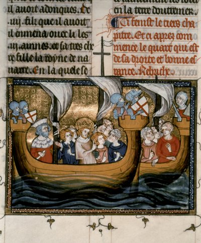 KREUZZUG Siebter: Ludwig IX. bricht zum 7. Kreuzzug auf (1248-54) von French School