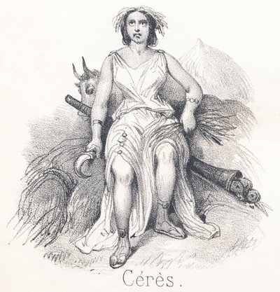 C Ceres: Tochter von Saturn und Cybele, sie wurde zur Göttin des Landes oder der Landwirtschaft ernannt von French School