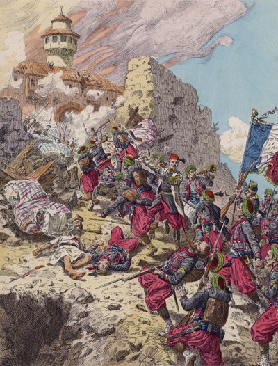 Eroberung von Constantine, Algerien, durch die Franzosen von French School