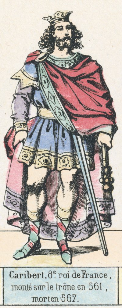 Charibert, 8. König von Frankreich, bestieg den Thron 561, gestorben 567 von French School