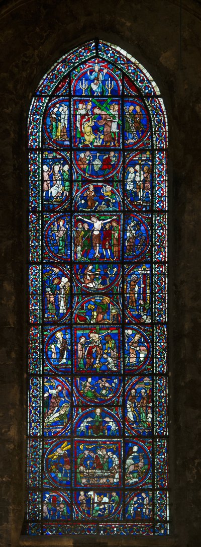Kathedrale von Chartres, Buntglas: Typologie Passion von French School