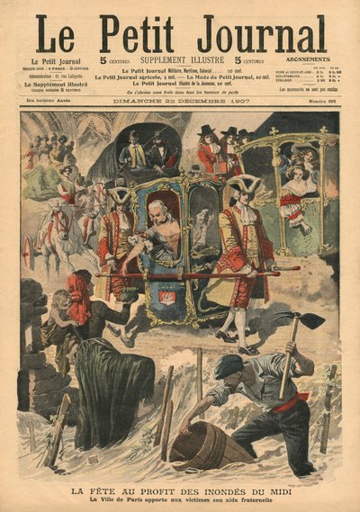 Feier der Stadt Paris zugunsten der Flutopfer in Südfrankreich, Illustration aus 