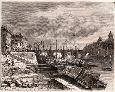 Chalon-sur-Saône - Saône-et-Loire - Gravur in „La France illustrée: Geographie, Geschichte, statistische Verwaltung“ von V.-A. Malt-Brown. 1884 von French School