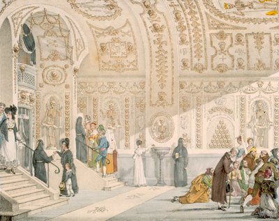 Kapelle der Toten, graviert von Villain, veröffentlicht 1820 von French School