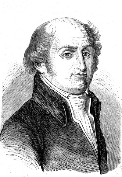 Charles Gilbert ROMME (1750-1795), französischer Mathematiker, Revolutionär und Politiker. Gravur 1868 von French School