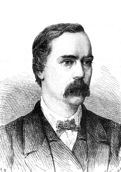 Charles BRIGHT (1832-1888), englischer Ingenieur, Installation des transatlantischen Telegrafenkabels. Gravur 1868 von French School