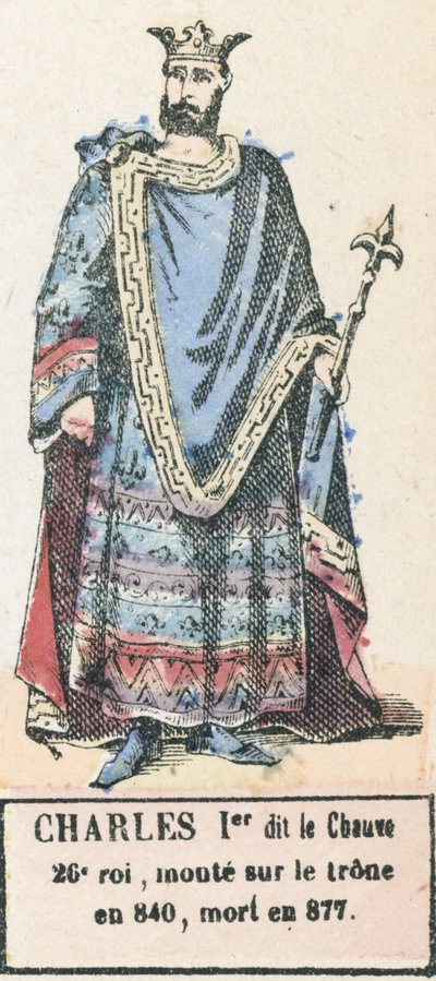 Karl der Kahle, 26. König, bestieg den Thron 840, gestorben 877 von French School