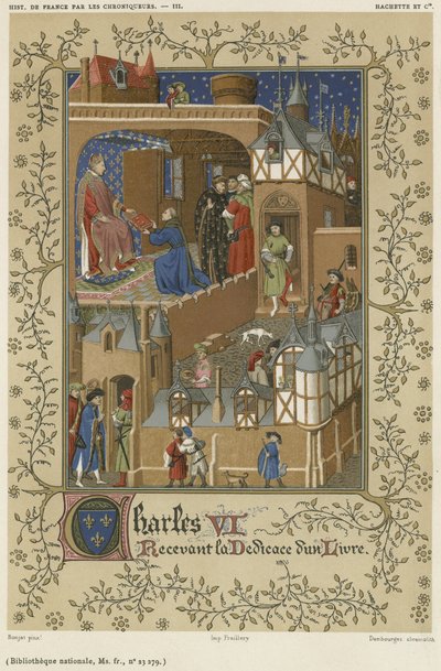 Karl VI. erhält die Widmung eines Buches von French School