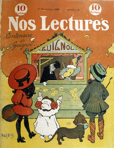 Kinder vor einem Guignol - in „Unsere Lesungen“, 01/11/1908 von French School