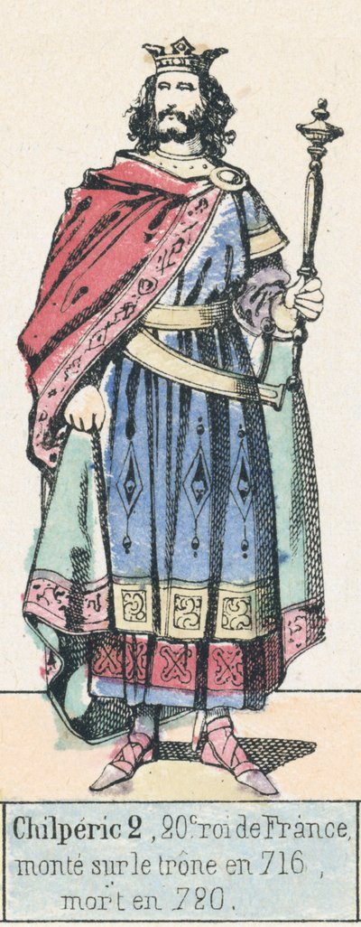 Chilperich II, 20. König von Frankreich, bestieg den Thron 716, gestorben 720 von French School