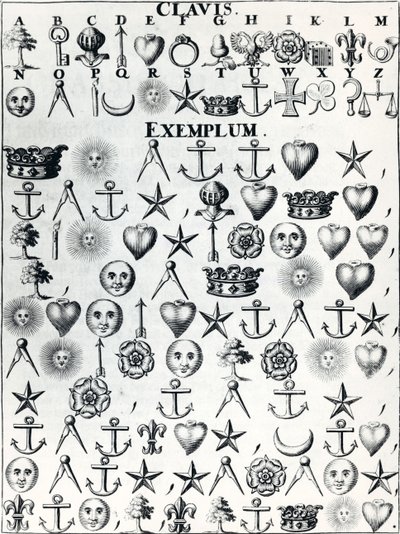 Geheime Sprache, aus Cryptographia, oder geheime Schrifft mund und wurckliche Correspondenss von Johann Balthasar Friderici, veröffentlicht in Hamburg 1685 von French School