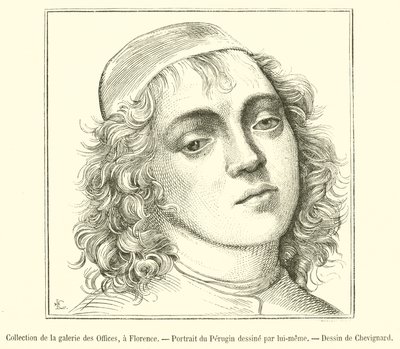 Sammlung der Galerie der Uffizien, in Florenz, Porträt des Perugin von French School