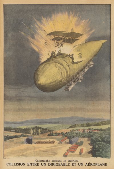 Kollision zwischen einem Luftschiff und einem Flugzeug in Österreich von French School