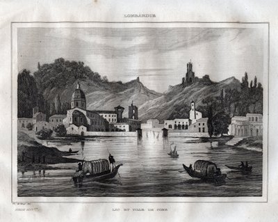 Como - Comer See - Gravur aus „Italien pittoresk“ von M. de Norvins, Ch. Nodier 1834-1836 von French School