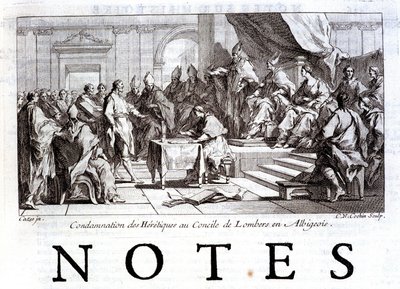 Verurteilung der Ketzer auf dem Konzil von Lombers von French School