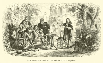 Corneille liest Ludwig XIV. vor von French School