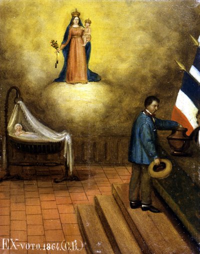 Wiege in einem Wahllokal - Ex-Voto, Musée de Jouques von French School