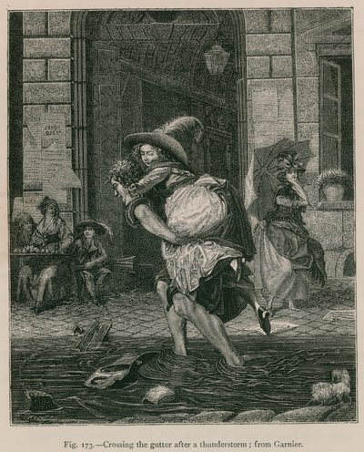 Überquerung der Rinne nach einem Gewitter (nach Garnier) von French School