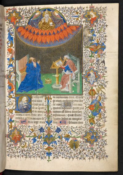 David und der Herr, Brevier von Johann dem Furchtlosen, Add. 35311, f.8r von French School