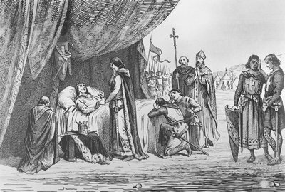 Tod von Ludwig IX. im Jahr 1270 von French School