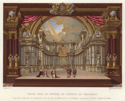 Dekor für das Theater des Schlosses von Versailles von French School