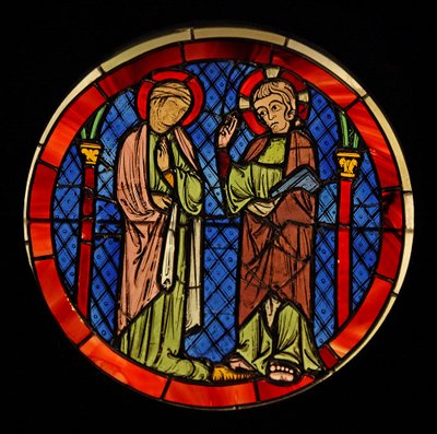 Darstellung von Christus mit einer Frau, aus der Ste Chapelle von French School