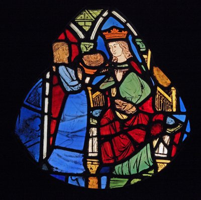 Darstellung von Salome mit dem Kopf Johannes des Täufers, aus der Ste Chapelle von French School