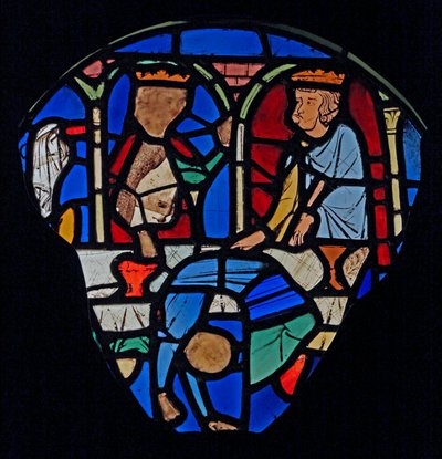 Darstellung von Salomes Tanz vor Herodes, aus der Ste Chapelle von French School