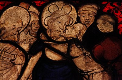 Detail aus dem Verrat durch Judas, ursprünglich aus der Kirche von Betton, Bretagne von French School