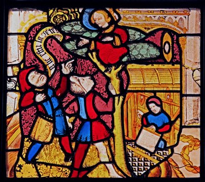 Darstellung einer Szene aus dem Leben des Heiligen Lie, aus dem Hotel Dieu, Provins von French School