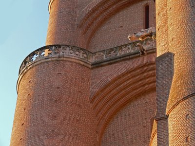 Detail des Mauerwerks des Westturms (Detail) von French School