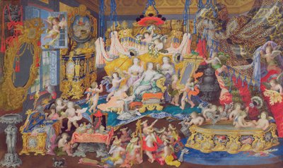 Entwurf für einen Fächer, möglicherweise für Madame de Montespan von French School