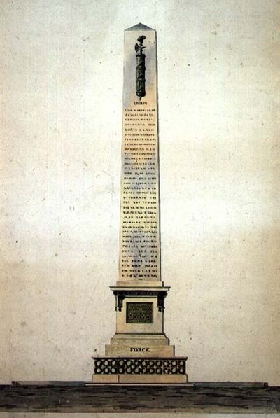 Entwurf für ein neoklassizistisches Denkmal für 