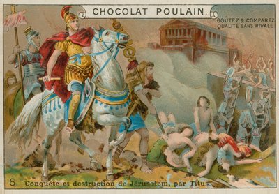 Zerstörung Jerusalems durch Titus, Chocolat Poulain Sammelkarte von French School