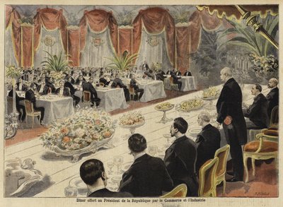 Abendessen für Führer des französischen Handels und der Industrie an der Pariser Börse, 1897 von French School