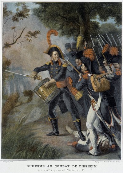 Duhesme in der Schlacht von Dirsheim, 20. August von French School