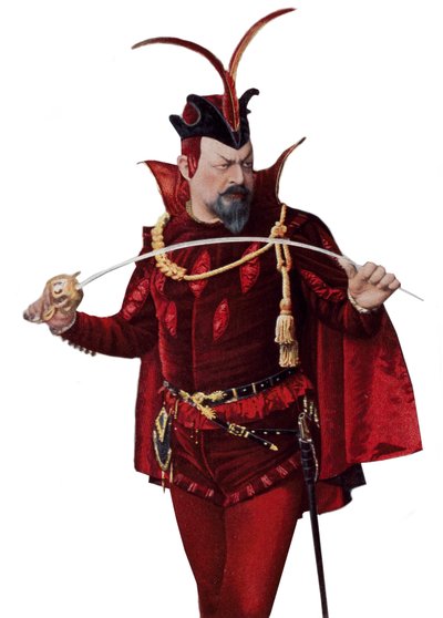 Edouard de Reszke in der Rolle des Mephistopheles - Edouard de Reszke (1853-1917) in der Rolle des Mephistopheles (Mephisto) in „Faust“ - in „The Theatre“ vom 01.09.1905 von French School