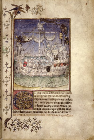 Ein Schiff voller bewaffneter Männer, aus 