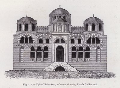 Kirche Theotokos, in Konstantinopel; nach Gailhabaud von French School